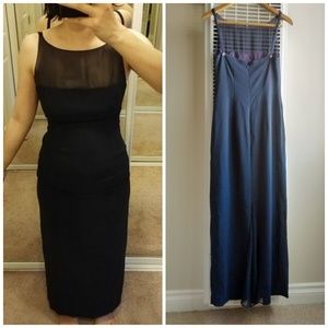 Nicole Miller | Long Elegant Slim Navy Dress